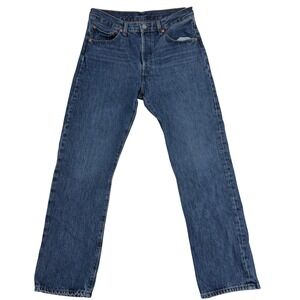 Levi's 501 Original Fit Jeans Mens 30x30 Blue Straight Leg Button Fly Denim